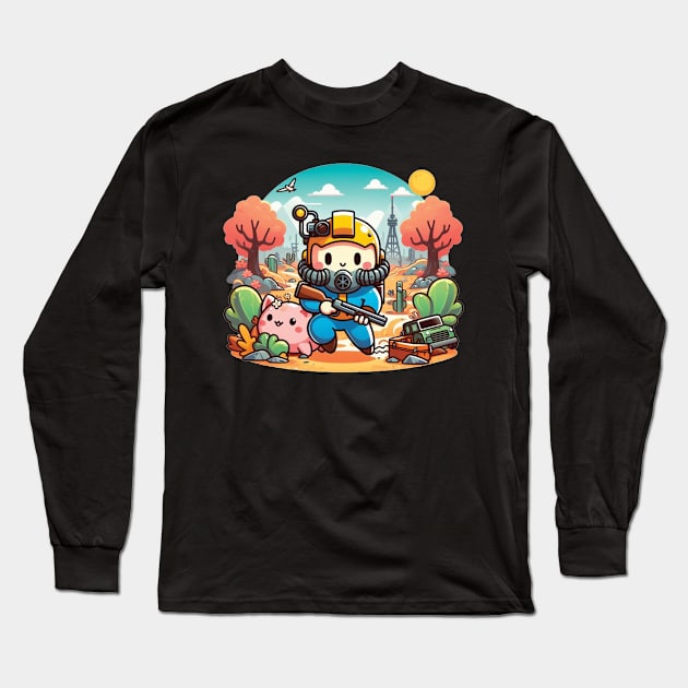 Happy Fallout Long Sleeve T-Shirt by The Art-Mart